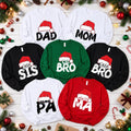 Custom Family Christmas Sweatshirt, Personalized Santa Role Word Tee, Matching Holiday Family Crewneck, Cozy Pajama Outfit, Christmas Gift