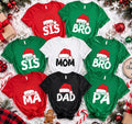 Custom Family Christmas Shirt, Personalized Santa Role Word Tee, Matching Holiday Family Crewneck, Cozy Pajama Outfit, Christmas Gift