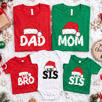 Custom Family Christmas Sweatshirt, Personalized Santa Role Word Tee, Matching Holiday Family Crewneck, Cozy Pajama Outfit, Christmas Gift