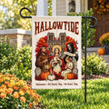 Hallowtide Catholic Garden Flag, 12x18 Double Sided Flag, Vintage All Saints Religious Decor, Outdoor Porch Decor, Halloween Faith Gift