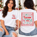 Personalized Christmas Cousin Crew Shirt, Custom Family Xmas Tee, Pocket Name Holiday Sweatshirt, Cousin Christmas Gift, Front Back