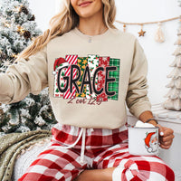 Custom Christian Christmas Family Shirts, Faith Word Scripture Tee, Santa Hat Word Block Shirt, Matching Holiday Outfit, Christmas Gift