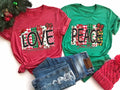 Custom Christian Christmas Family Shirts, Faith Word Scripture Tee, Santa Hat Word Block Shirt, Matching Holiday Outfit, Christmas Gift
