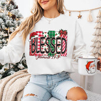 Custom Christian Christmas Family Shirts, Faith Word Scripture Tee, Santa Hat Word Block Shirt, Matching Holiday Outfit, Christmas Gift