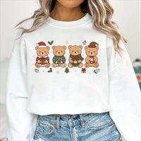 Christmas Teddy Bear Sweatshirt, Cute Winter Bear Crewneck, Festive Holiday Animal Pullover, Cozy Seasonal Family Outfit, Holiday Gift
