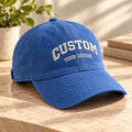 Personalized Custom Text Embroidered Hat, Name Baseball Cap, Adjustable Cotton Cap, Classic Unisex Everyday Gift for Her, Monogram Gift