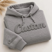 Custom Name Puff Print Shirt, Personalized 3D Text Sweatshirt, Raised 3D Puff Hoodie, Name Crewneck Personalized Wear, Birthday Gift