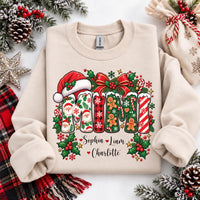 Personalized Mimi Christmas Sweatshirt, Custom Grandma Crewneck, Santa Hat Pullover, Holiday Family Tee, Christmas Gift for Grandma