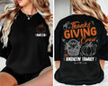 Personalized Thanksgiving Crew Shirt, Custom Pocket Name Fall Sweatshirt, Family Pullover, Harvest Crew Tee, Fall Family Gift, Front Back