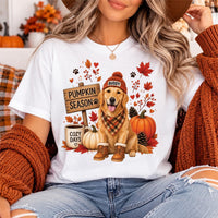 Custom Pet Photo Fall Shirt, Personalized Dog Pumpkin Season Tee, Cute Autumn Portrait Shirt, Thanksgiving Dog Mom Tee, Pet Lover Gift