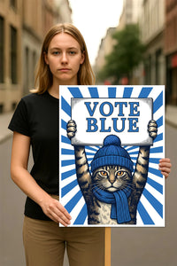 Vote Early Democracy Protest Sign, Vote Early No Kings Poster, Anti-Trump Resist Fascism, Protect Democracy, Political Activist Rally Sign