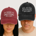 MUM or DAD Embroidered Hat, Baby Announcement Pregnancy Reveal Cap, Low Profile Cap, Expecting Mom and Dad Gift, Perfect New Parent Gift