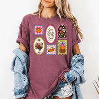 Give Thanks To The Lord Fall Sweatshirt, Psalm 136:1 Autumn Tee, Patchwork Pumpkin Design, Christian Thanksgiving Top, Faith Gift for Her