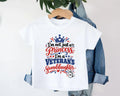 Veteran's Granddaughter Patriotic Shirt, Not Just a Princess Tee, Red White Blue Crown Top, Military Family Gift, Veterans Day Gift