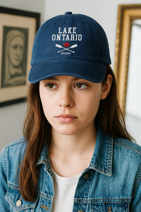 Lake Ontario Embroidered Hat, Great Lakes Vintage Washed Cap, Low Profile Dad Hat, Lake Life Travel Gift, Everyday Gift Everbee logo Analyze listing