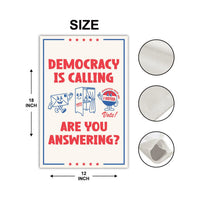 Vote Early Democracy Protest Garden Flag, Double Sided, No Kings Vote Early , Election Protect Democracy, Anti-Trump, Resist Fascism Flag