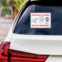 Democracy vs Fascism Vinyl Sticker, Vote Early No Kings Decal, Anti-Trump, Resist Fascism Protect Democracy Bumper Sticker, 6" x 4.5"