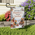 Personalized Winter Woodland Garden Flag, 12x18 Double Sided Name Yard Flag, Winter Garden Decor, Woodland Welcome Sign, Holiday Gift