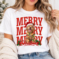 Custom Christmas Dog Photo Shirt, Personalized Pet Portrait Holiday Tee, Merry Christmas Puppy Top, Festive Dog Lover Shirt, Pet Mom Gift