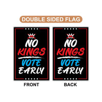 Vote Early Democracy Protest Garden Flag, Double Sided, No Kings Vote Early , Election Protect Democracy, Anti-Trump, Resist Fascism Flag