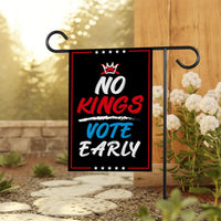 Vote Early Democracy Protest Garden Flag, Double Sided, No Kings Vote Early , Election Protect Democracy, Anti-Trump, Resist Fascism Flag