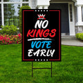 Democracy vs Fascism Protest Yard Sign - Vote Early, No Kings, Anti-Trump, Protect Democracy, Resist Fascism Yard Sign with Metal H-Stake