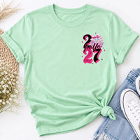 Hello 27 Birthday Shirt, 27th Birthday Tee for Women, Pink Disco Ball Graphic Tee, Cute Retro Birthday Outfit, Birthday Gift for Her
