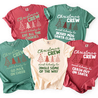Personalized Christmas Crew Shirt, Custom Most Likely To Family Tee, Matching Holiday Shirt, Funny Christmas Outfit, Family Christmas Gift