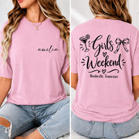 Personalized Nashville Girls Weekend Shirt, Custom Name Trip Sweatshirt, Tennessee Party Top, Bachelorette Outfit, Birthday Trip, Front Back