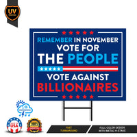 Democracy vs Fascism Protest Yard Sign - Vote Early, No Kings, Anti-Trump, Protect Democracy, Resist Fascism Yard Sign with Metal H-Stake