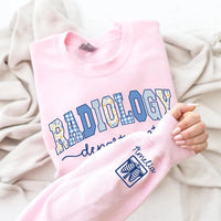 Personalized Radiology Department Sweatshirt, Custom X Ray Tech Crewneck, Rad Tech Gift Top, Medical Worker Outfit, Christmas Gift for Her