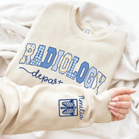 Personalized Radiology Department Sweatshirt, Custom X Ray Tech Crewneck, Rad Tech Gift Top, Medical Worker Outfit, Christmas Gift for Her
