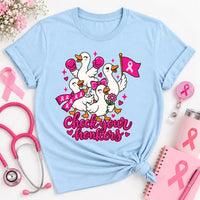 Custom Breast Cancer Awareness Shirt, Pink Ribbon Goose Tee, Check Your Honkers Graphic Top, October Awareness Tee, Gift for Survivor