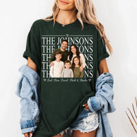 Personalized Family Photo Name Shirt, Custom Picture Name Tee, Thanksgiving Family Shirt, Matching Holiday Outfit, Thoughtful Holiday Gift