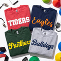 Custom Puff Print Team Name Sweatshirt, Personalized Mascot Puff Shirt, Raised 3D Spirit Hoodie, Game Day School Tee, Team Mom Gift