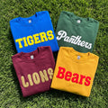 Custom Puff Print Team Name Sweatshirt, Personalized Mascot Puff Shirt, Raised 3D Spirit Hoodie, Game Day School Tee, Team Mom Gift