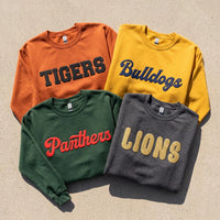 Custom Puff Print Team Name Sweatshirt, Personalized Mascot Puff Shirt, Raised 3D Spirit Hoodie, Game Day School Tee, Team Mom Gift