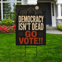 Democracy vs Fascism Protest Yard Sign - Vote Early, No Kings, Anti-Trump, Protect Democracy, Resist Fascism Yard Sign with Metal H-Stake