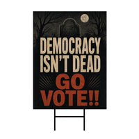 Democracy vs Fascism Protest Yard Sign - Vote Early, No Kings, Anti-Trump, Protect Democracy, Resist Fascism Yard Sign with Metal H-Stake