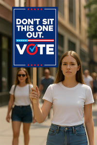 Vote Early Democracy Protest Sign, Vote Early No Kings Poster, Anti-Trump Resist Fascism, Protect Democracy, Political Activist Rally Sign