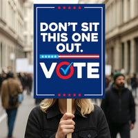 Vote Early Democracy Protest Sign, Vote Early No Kings Poster, Anti-Trump Resist Fascism, Protect Democracy, Political Activist Rally Sign