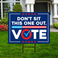 Democracy vs Fascism Protest Yard Sign - Vote Early, No Kings, Anti-Trump, Protect Democracy, Resist Fascism Yard Sign with Metal H-Stake