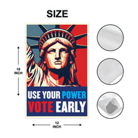 Vote Early Democracy Protest Garden Flag, Double Sided, No Kings Vote Early , Election Protect Democracy, Anti-Trump, Resist Fascism Flag