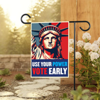 Vote Early Democracy Protest Garden Flag, Double Sided, No Kings Vote Early , Election Protect Democracy, Anti-Trump, Resist Fascism Flag
