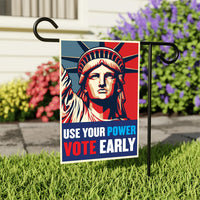 Vote Early Democracy Protest Garden Flag, Double Sided, No Kings Vote Early , Election Protect Democracy, Anti-Trump, Resist Fascism Flag