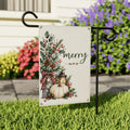 Merry Watercolor Christmas Garden Flag, 12x18 Double Sided Yard Flag, Christmas Welcome Sign, Cozy Winter Porch Decor, Stocking Stuffer