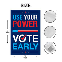 Vote Early Democracy Protest Garden Flag, Double Sided, No Kings Vote Early , Election Protect Democracy, Anti-Trump, Resist Fascism Flag