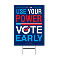 Democracy vs Fascism Protest Yard Sign - Vote Early, No Kings, Anti-Trump, Protect Democracy, Resist Fascism Yard Sign with Metal H-Stake