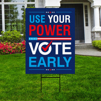 Democracy vs Fascism Protest Yard Sign - Vote Early, No Kings, Anti-Trump, Protect Democracy, Resist Fascism Yard Sign with Metal H-Stake