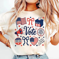 Coquette Vote Election Day Shirt, Patriotic Bow Voting Tee, American Flag Voter Sweatshirt, Election Day Outfit, Gift for Women Voters